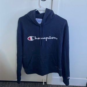 Champion navy hoodie.